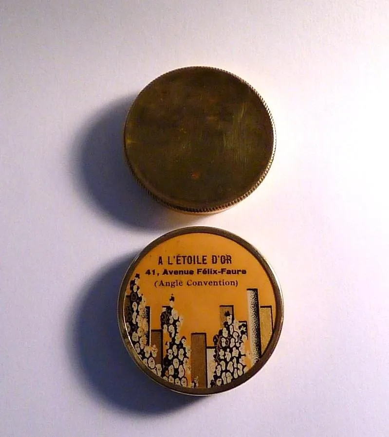 Extremely rare authentic Art Deco compact rare French celluloid compact mirror 1920s