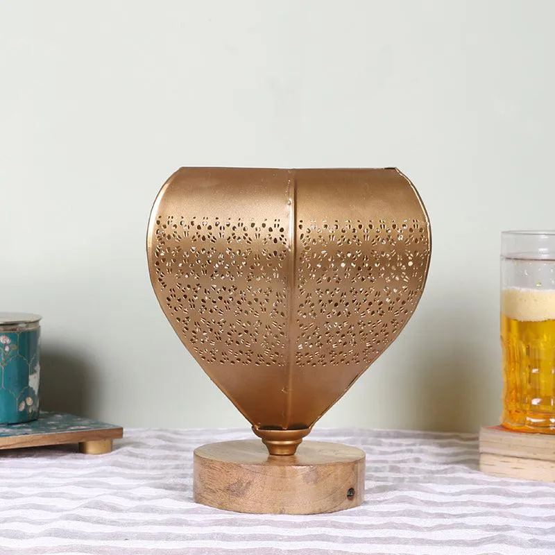 Gitana Glory Table Lamp With Wooden Base