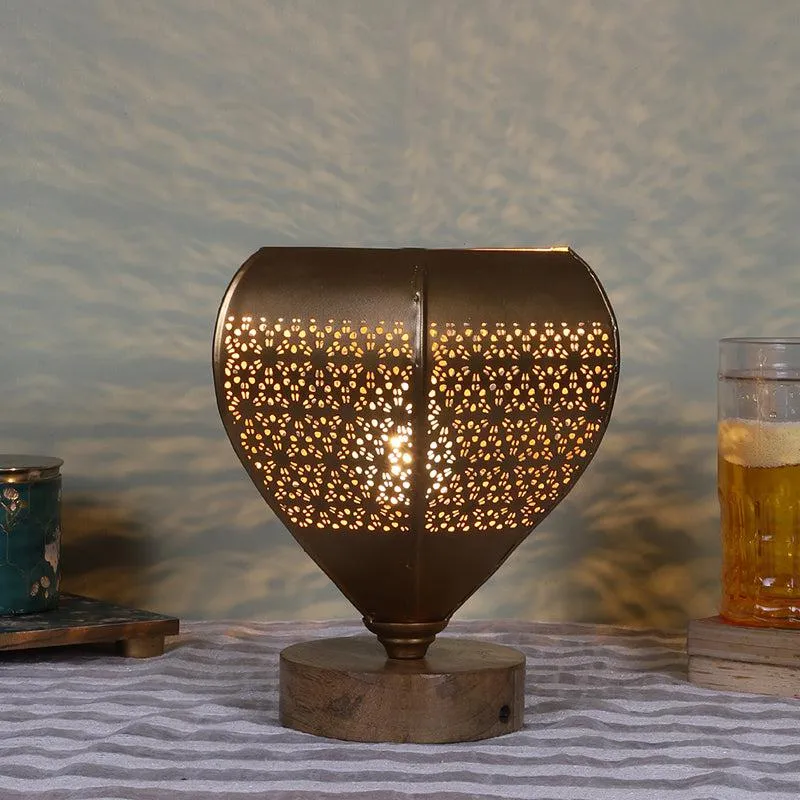 Gitana Glory Table Lamp With Wooden Base