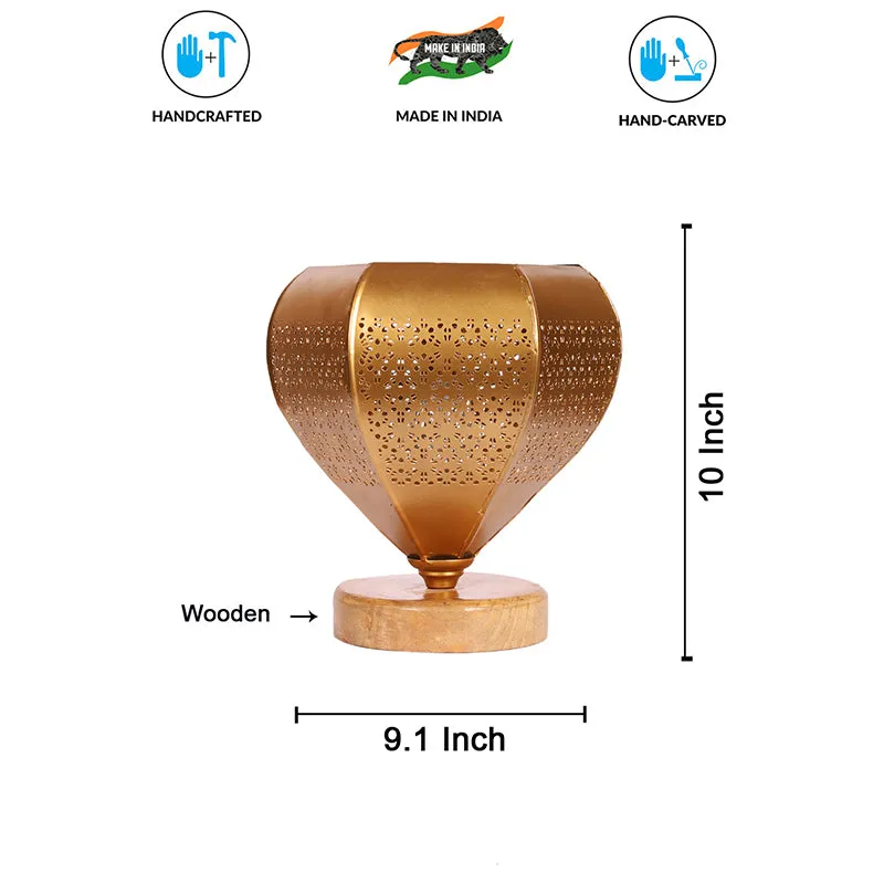 Gitana Glory Table Lamp With Wooden Base