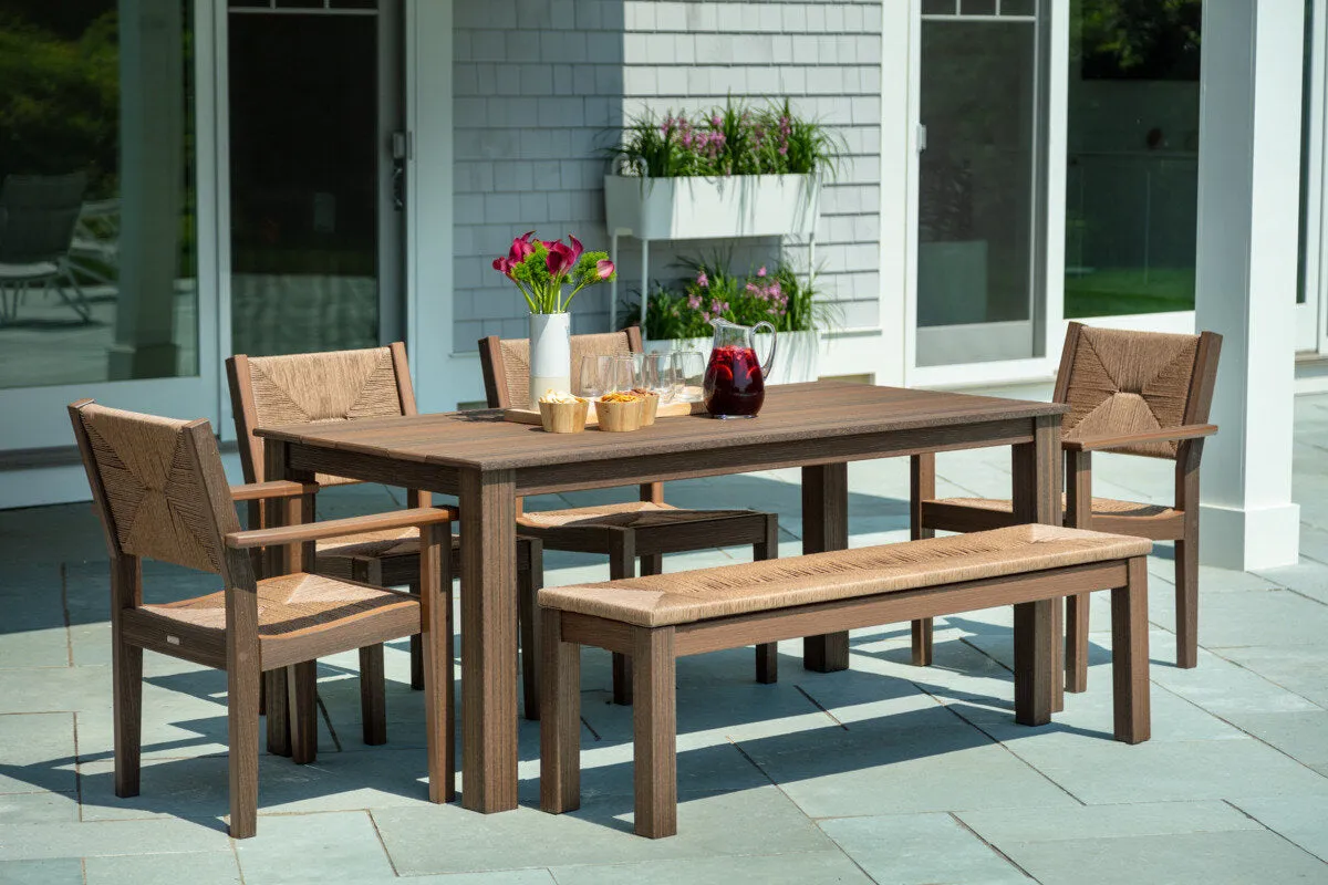 Greenwich 60 in. Woven Dining Bench by Seaside Casual