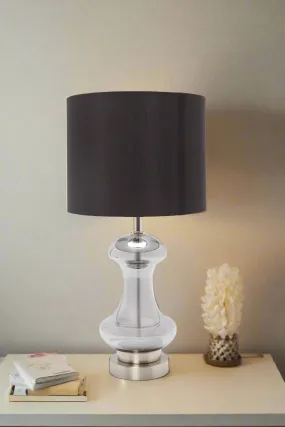 Grey Hour Glass Shape Table Lamp