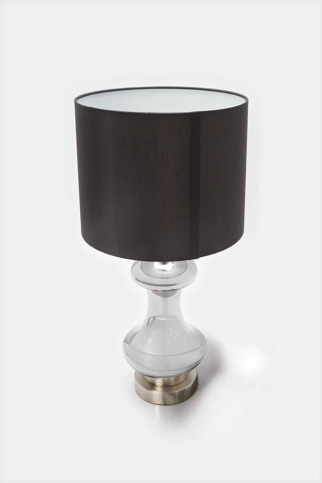 Grey Hour Glass Shape Table Lamp