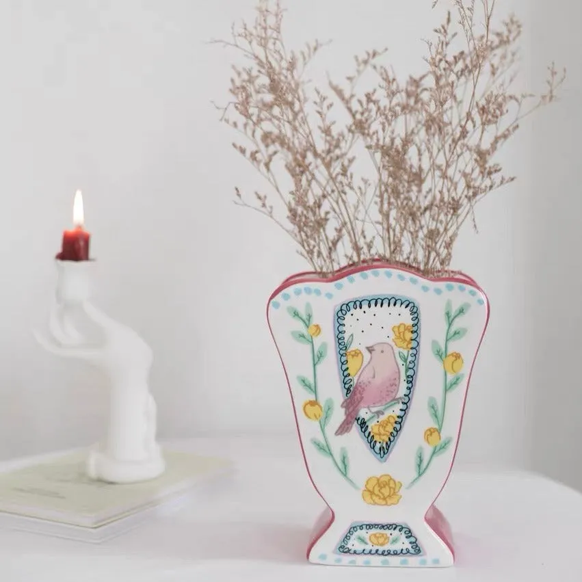Hand Painted Ceramic Vase