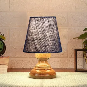 Harolda Table Lamp With Jute Shade - Blue