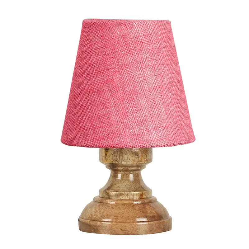 Harolda Table Lamp With Jute Shade - Pink