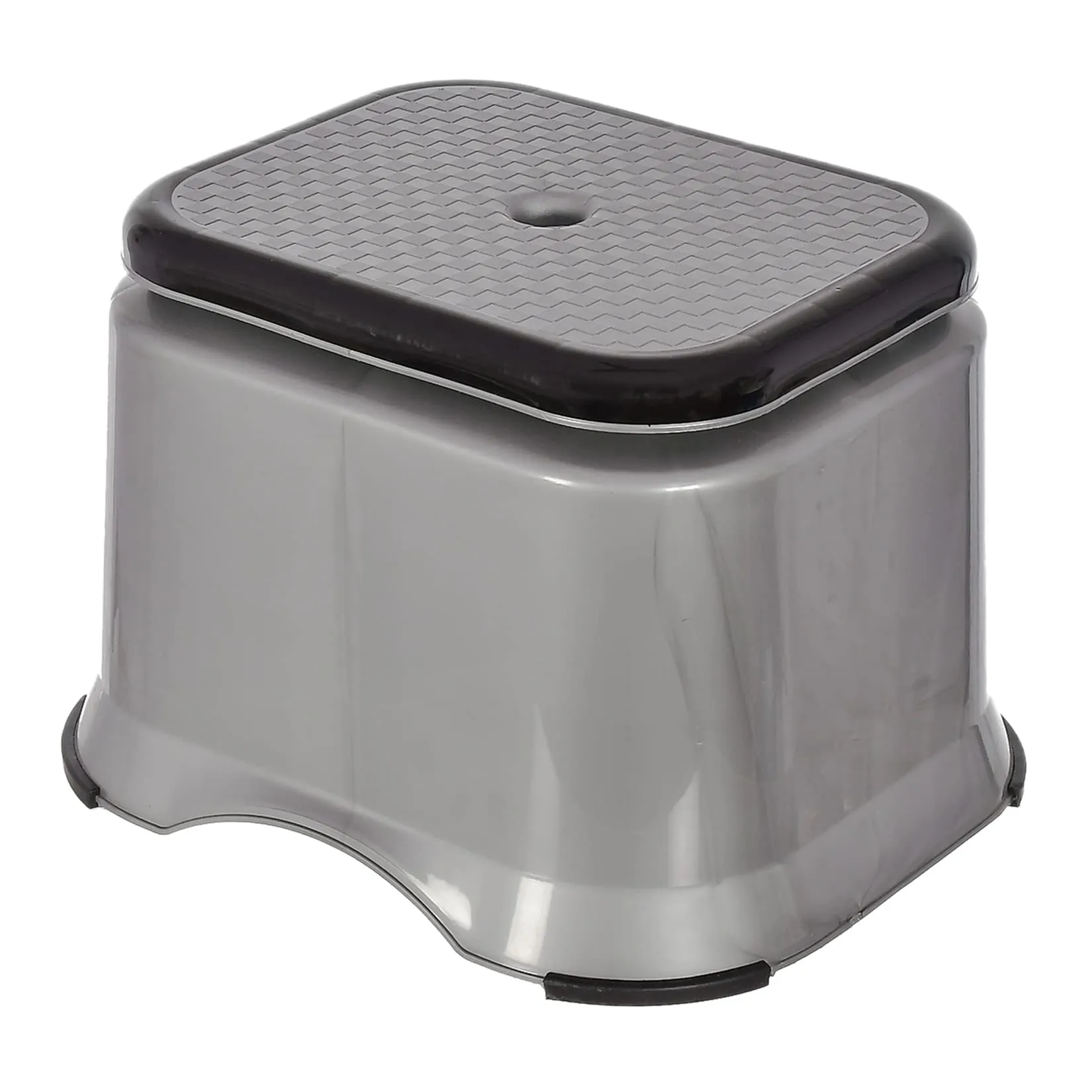 Heart Home Ultra 10 Anti-Slip Plastic Stool for Bathroom, Kitchen, Bedroom, Toy Room and Living Room- Pack of 2 (Brown & Grey)-46HH0150, Standard