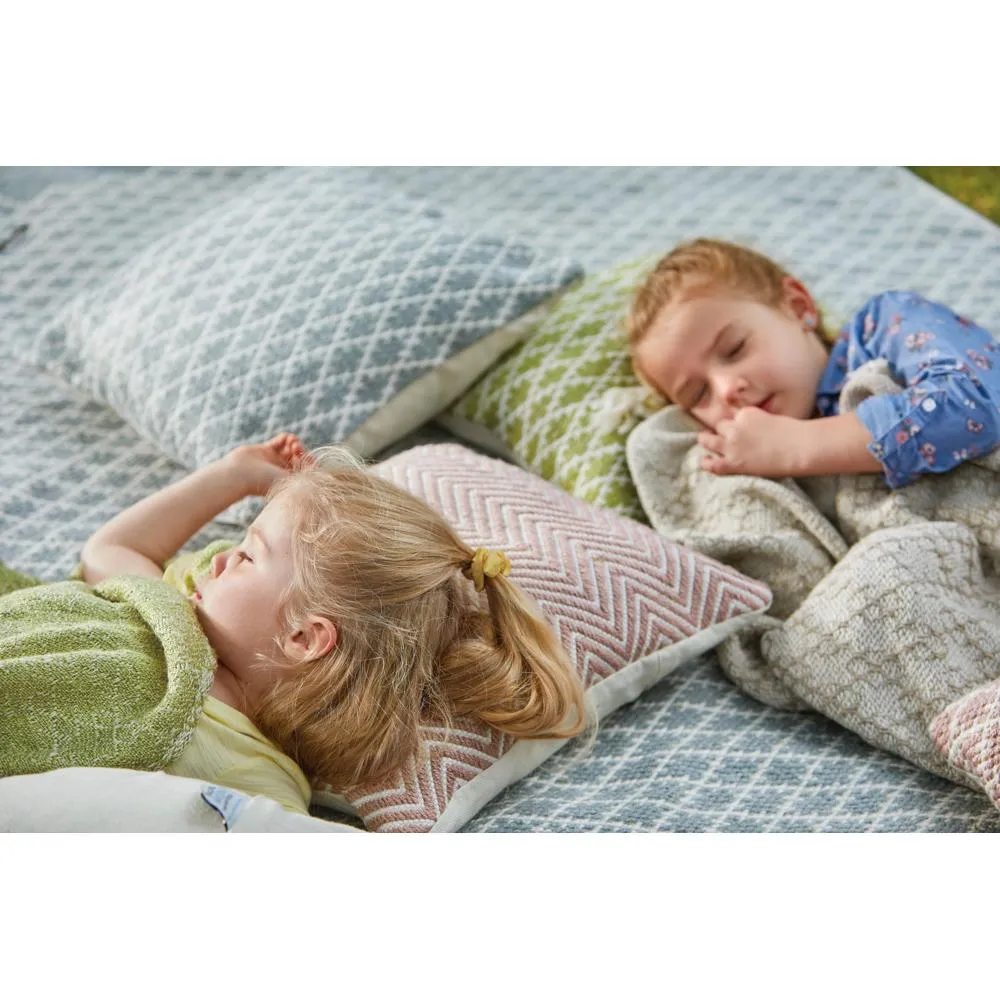 Hug Rug Woven Trellis Cushion Sky Grey