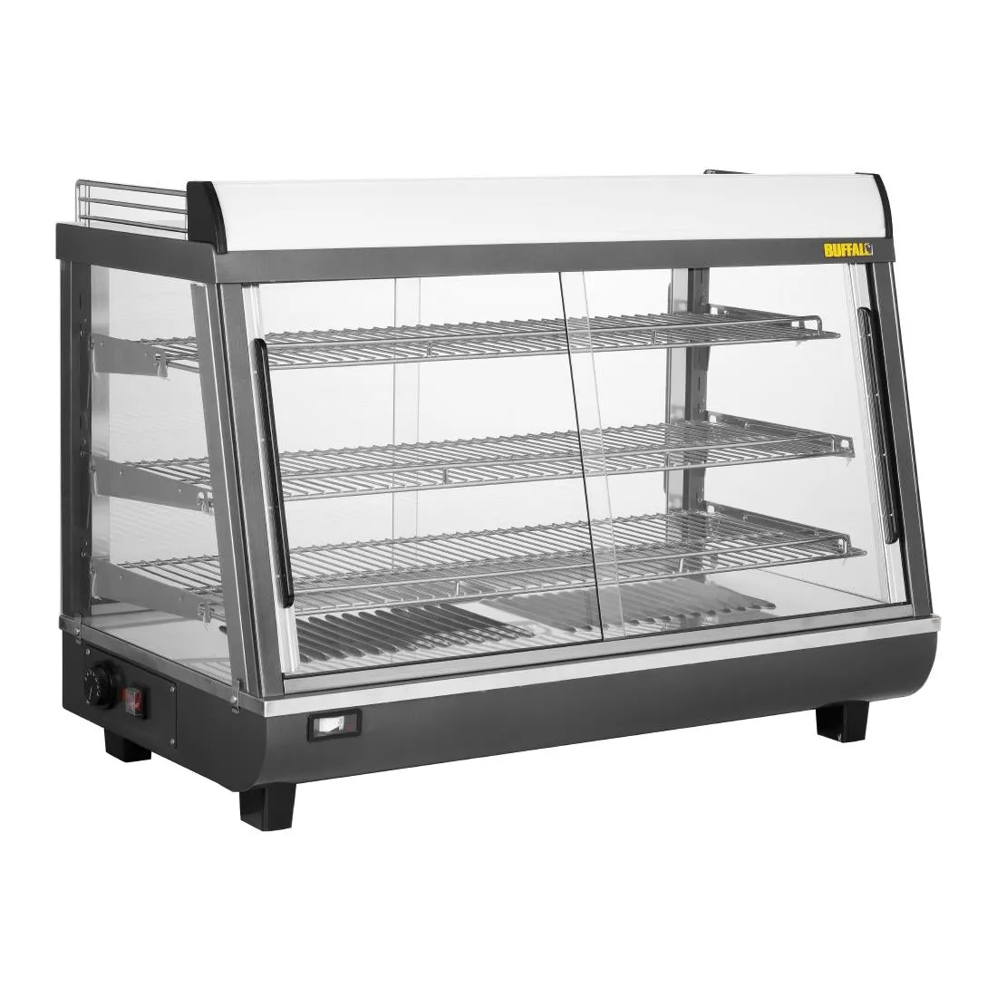 HW928 Buffalo Front and Rear Door Heated Merchandiser 136Ltr