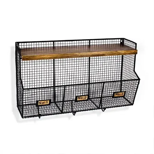 Industrial Black Wall Shlef