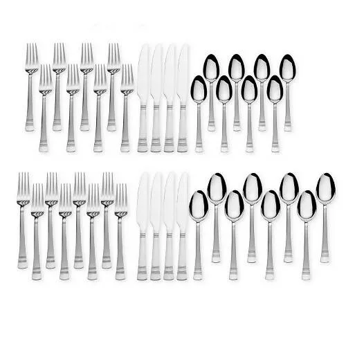 International Report Kensington Stainless Steel Flatware Set - 53 Pieces - Silver