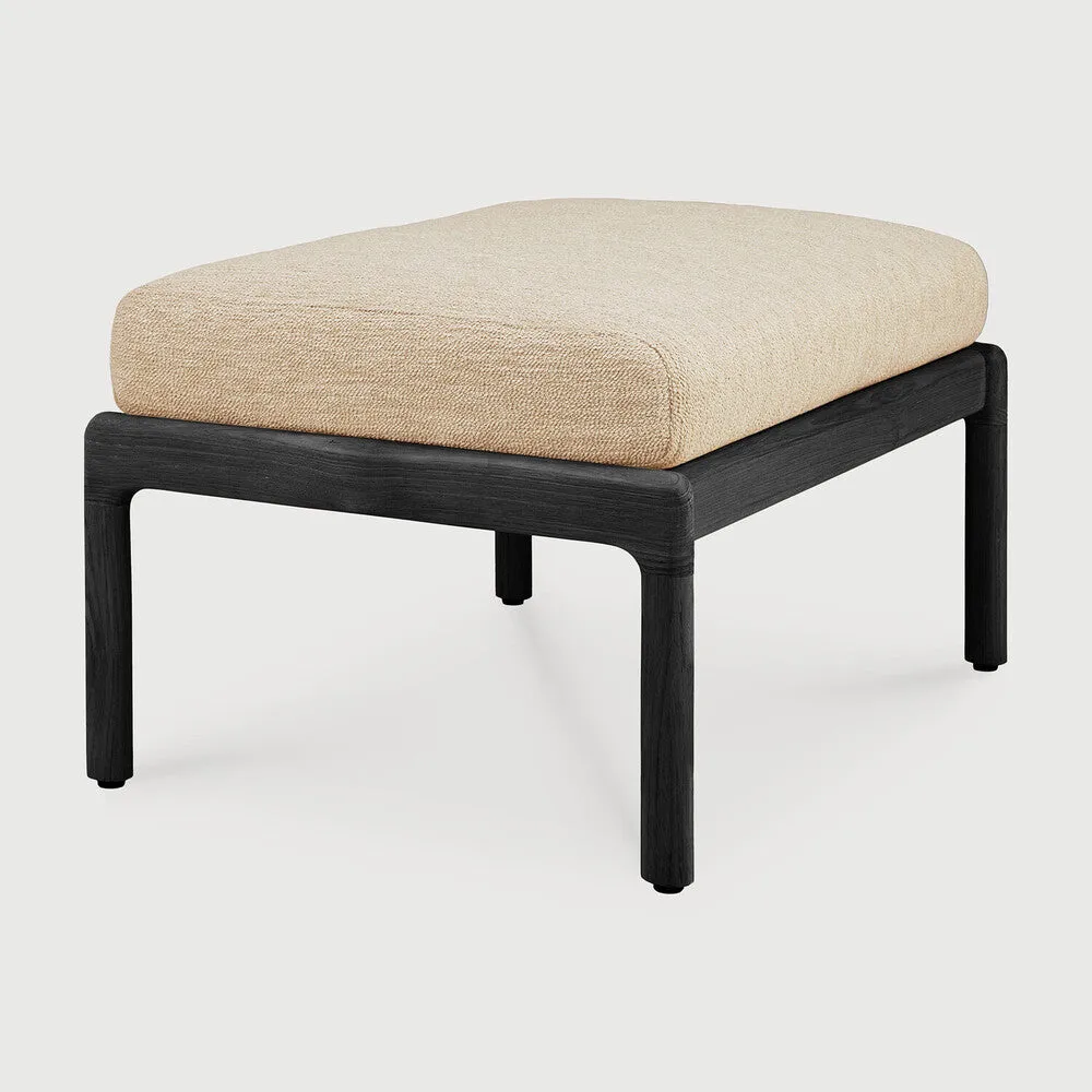 Jack Outdoor Footstool - Teak Black Natural