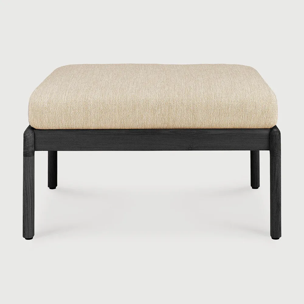 Jack Outdoor Footstool - Teak Black Natural