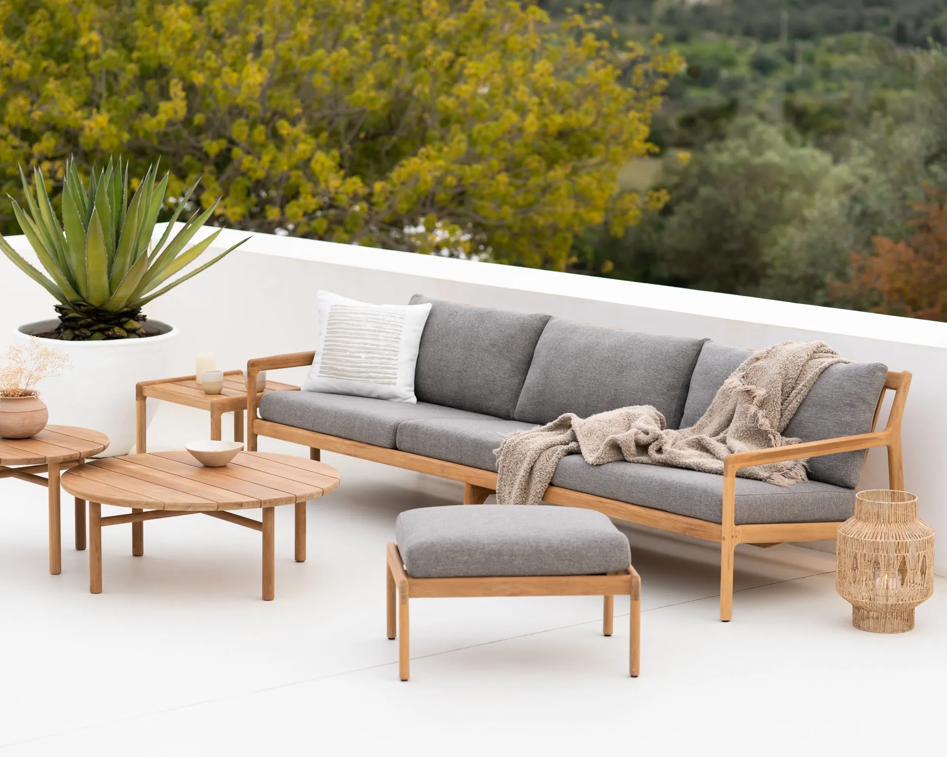 Jack Outdoor Sofa - Teak Mocha 265 cm