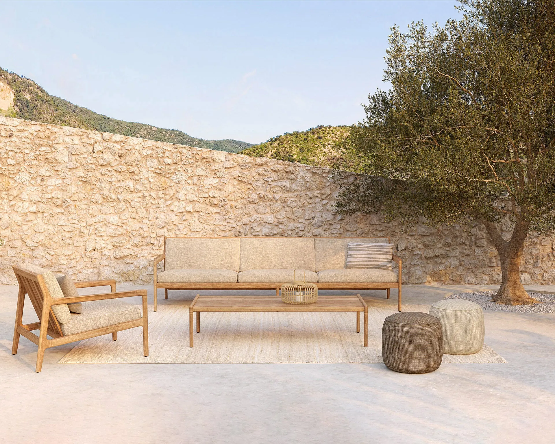Jack Outdoor Sofa - Teak Natural 265 cm