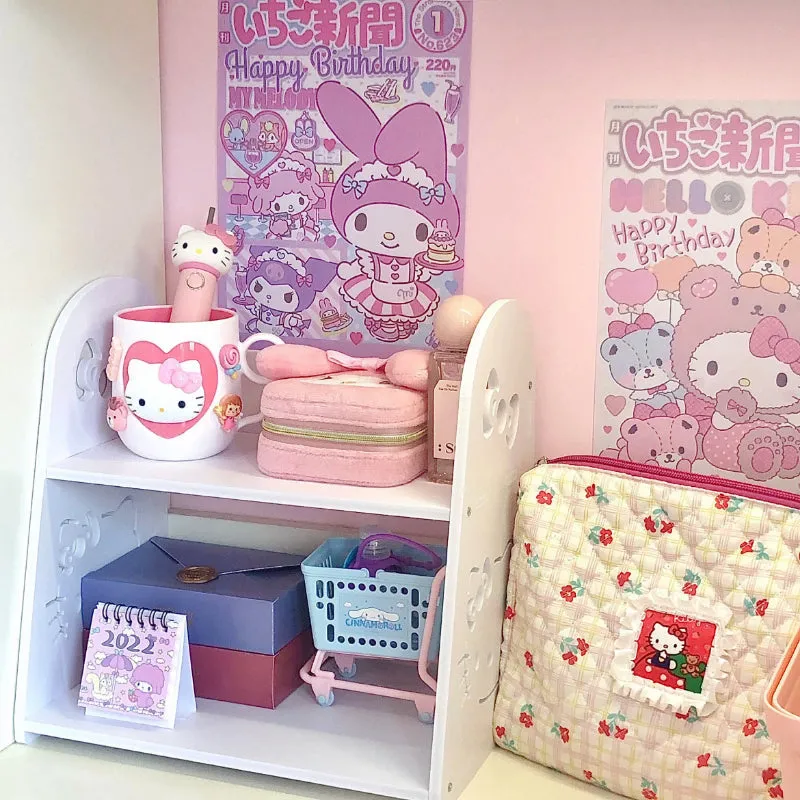 Kawaii Double Layer Display Shelves