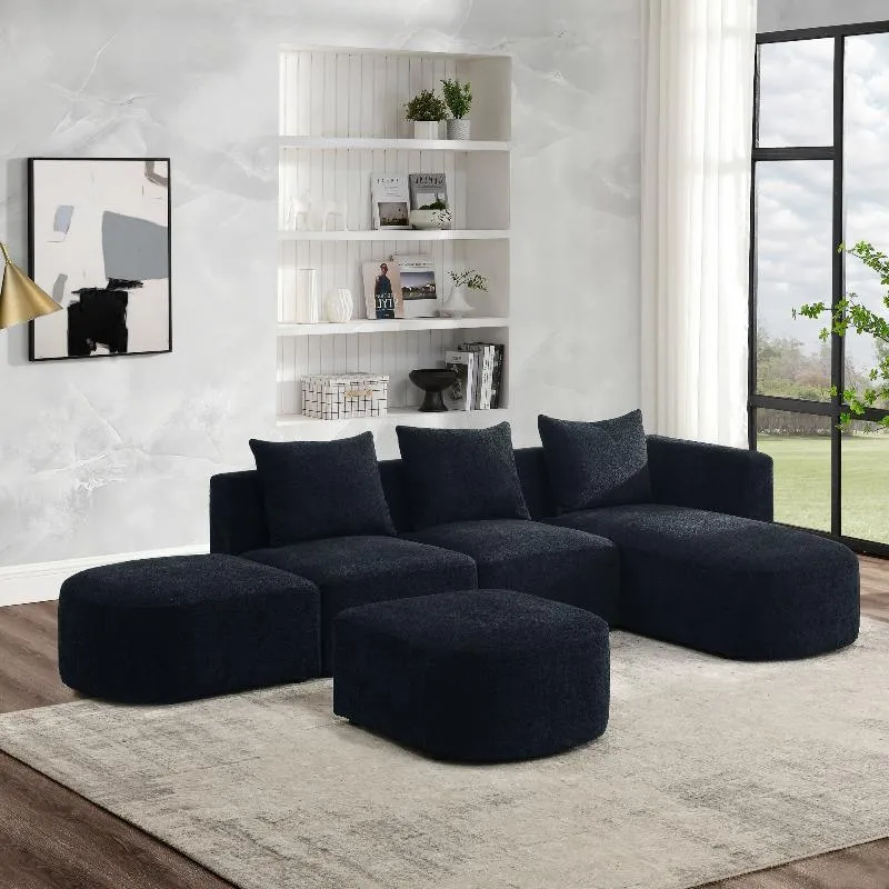 L Shape Sectional Sofa with Right Side Chaise
