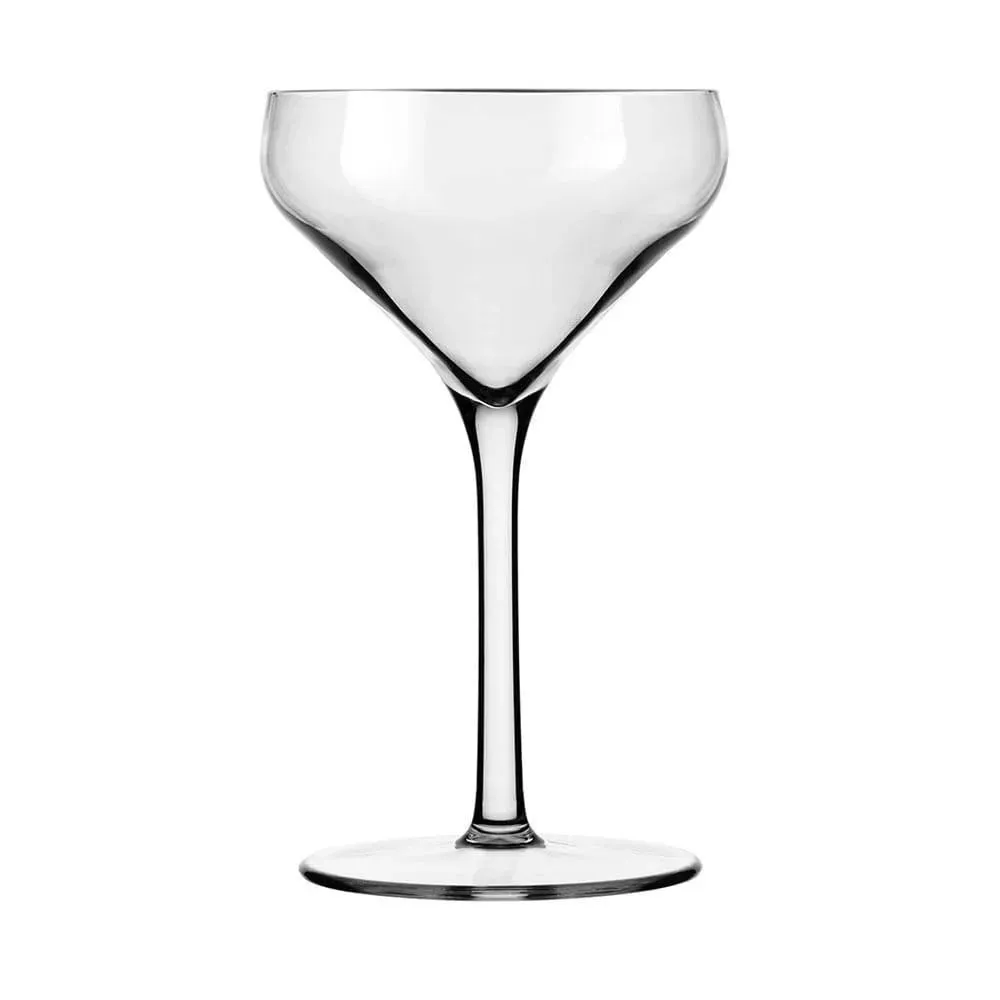 Libbey 92452 Infinium Series 8 oz. Round and Tritan™ Plastic Coupe Glass with Stemmed Base and Contemporary Bowl Shape, Case of 12