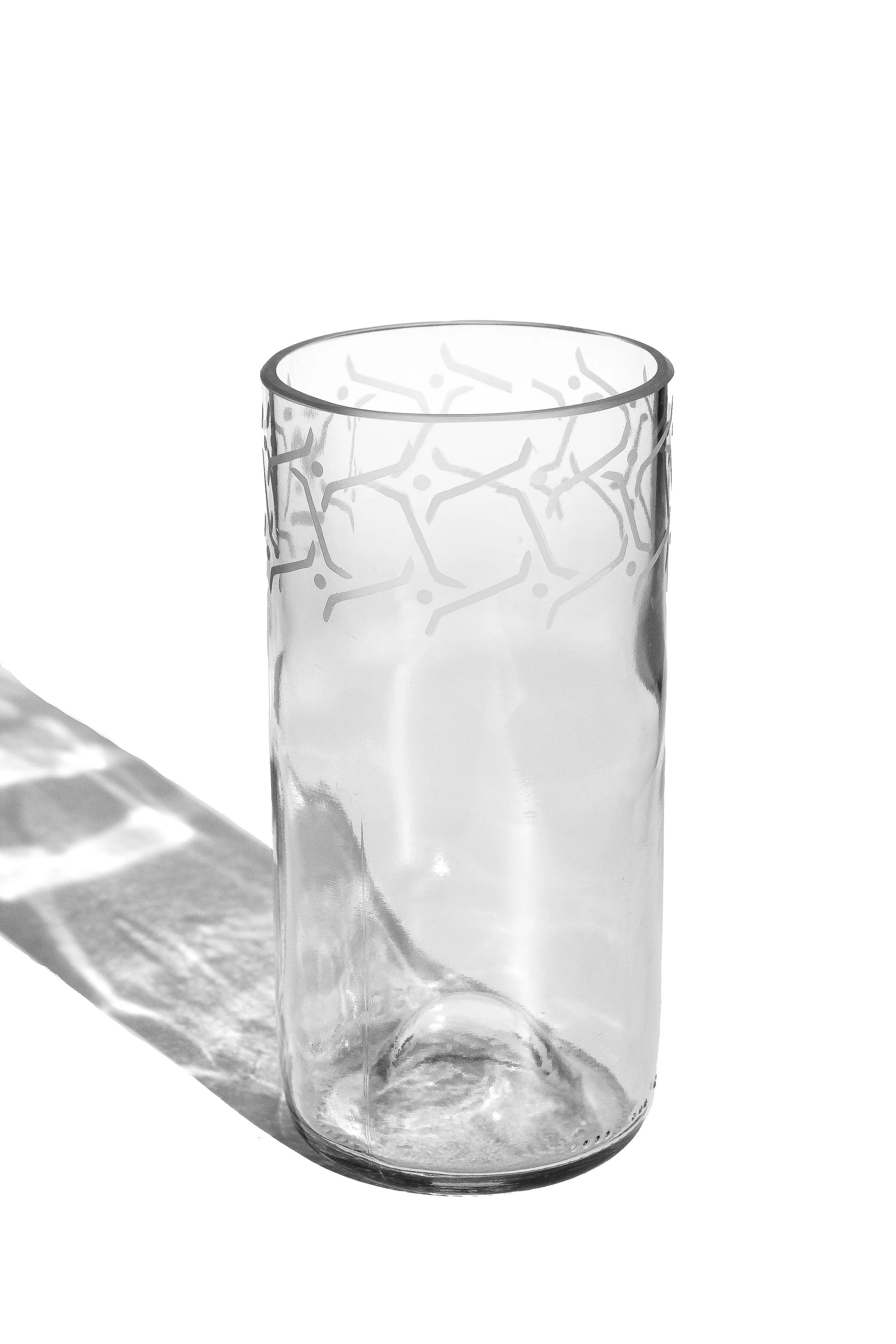 Lina Designed Drinking Glasses Upcycled -12 or 16 Oz.
