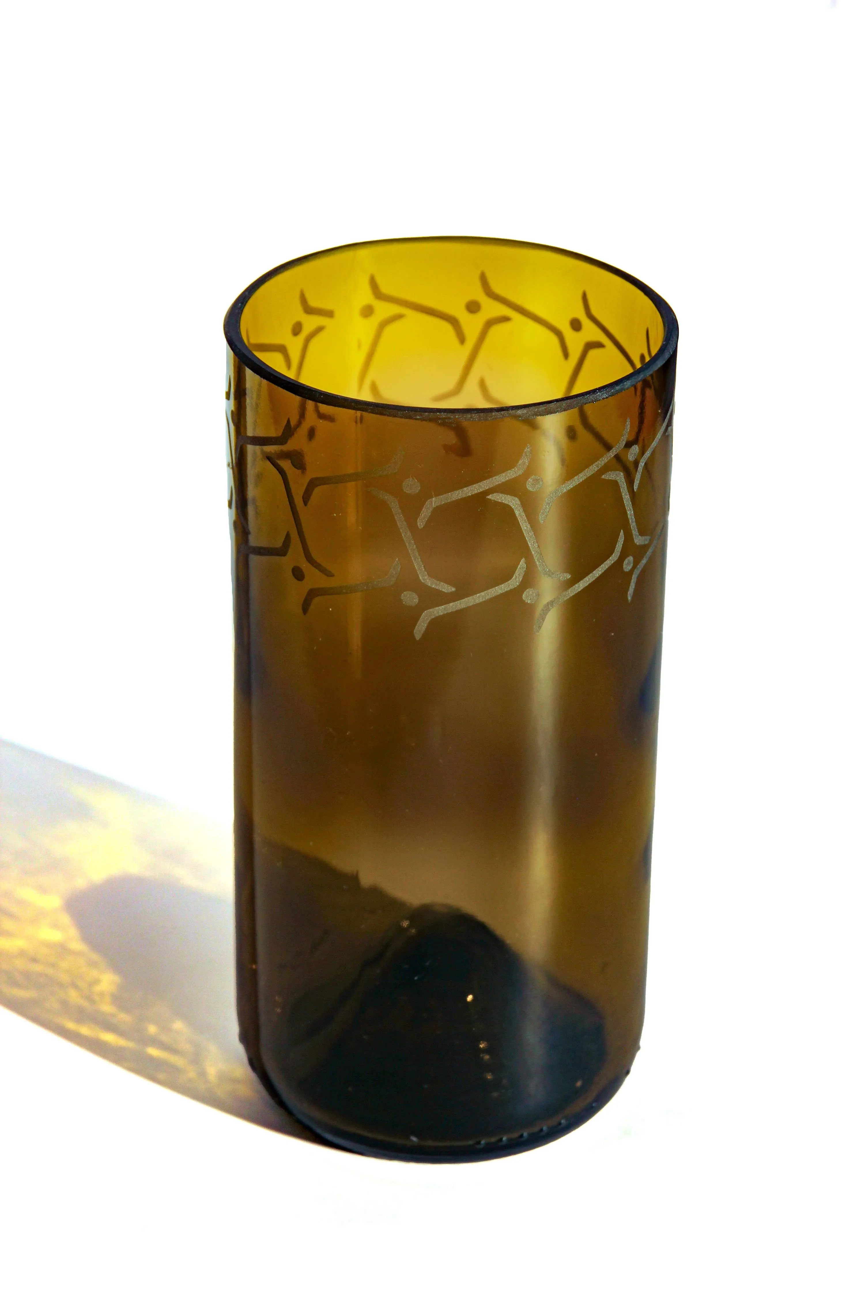 Lina Designed Drinking Glasses Upcycled -12 or 16 Oz.