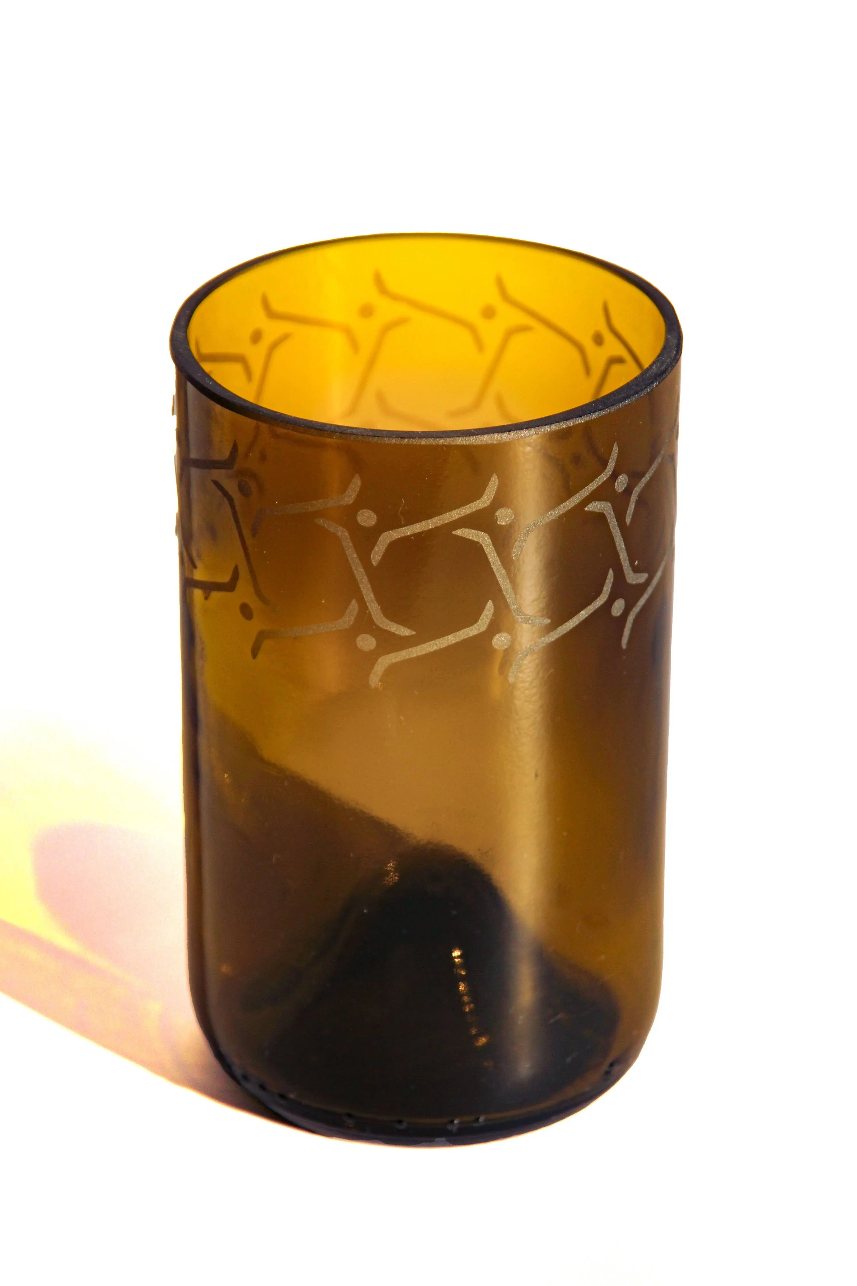 Lina Designed Drinking Glasses Upcycled -12 or 16 Oz.