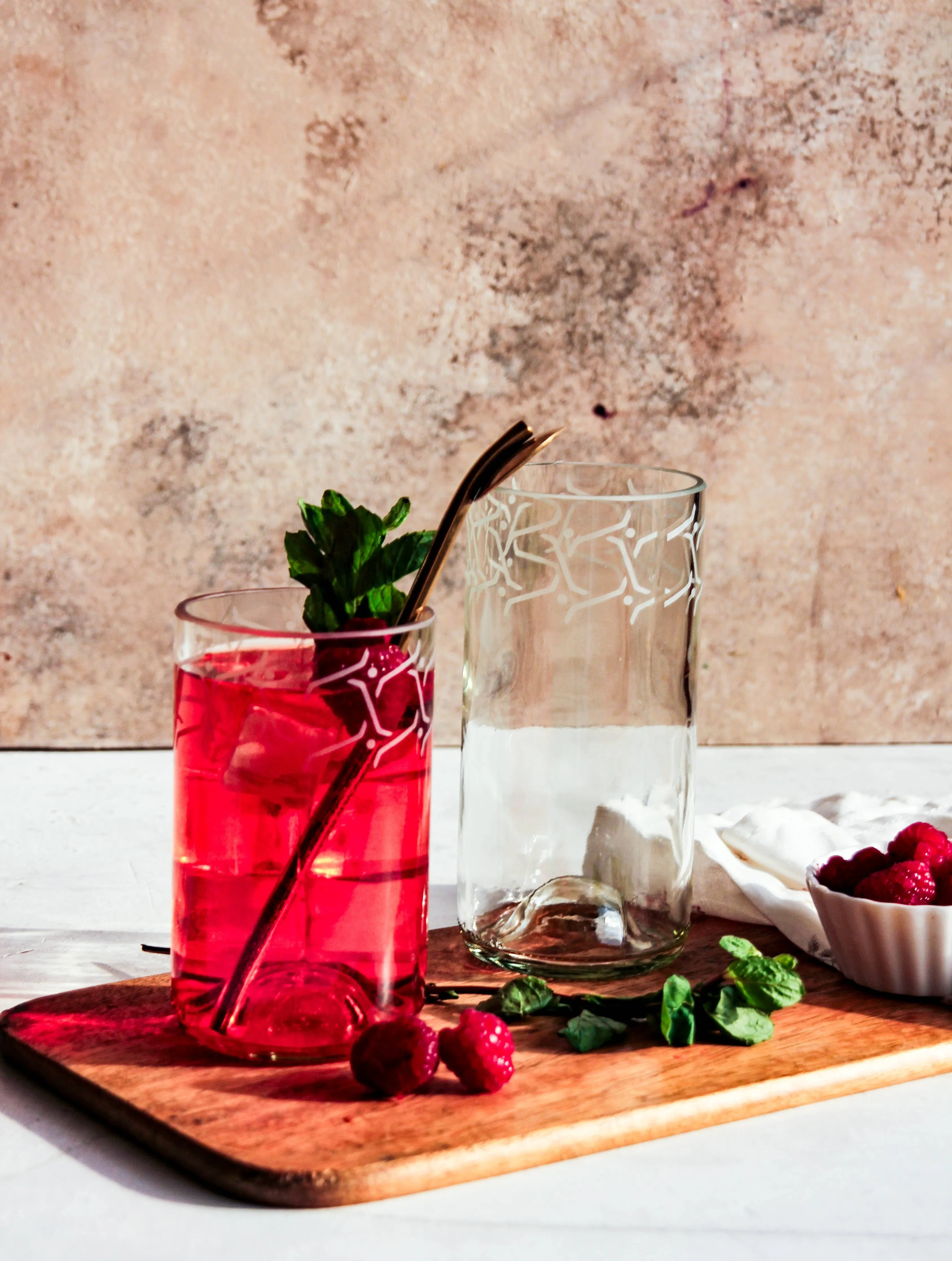 Lina Designed Drinking Glasses Upcycled -12 or 16 Oz.