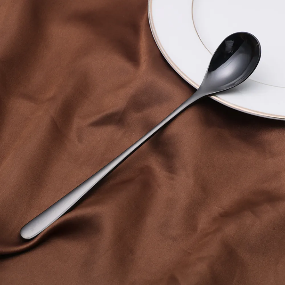Long-Handled Stainless Steel Serving Spoons
