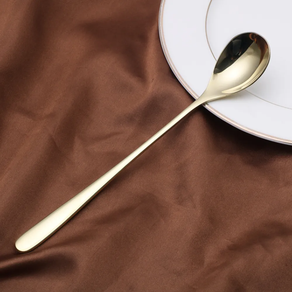 Long-Handled Stainless Steel Serving Spoons