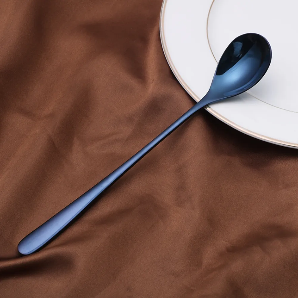 Long-Handled Stainless Steel Serving Spoons