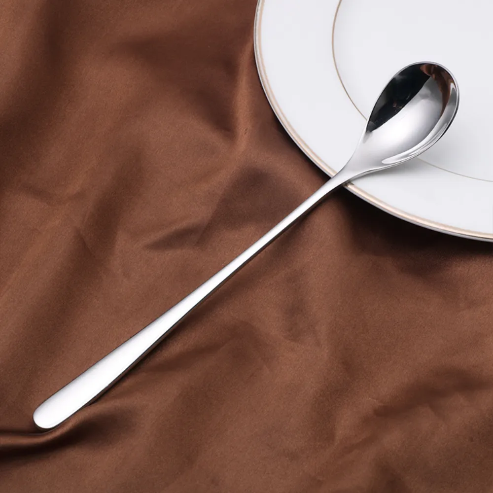 Long-Handled Stainless Steel Serving Spoons