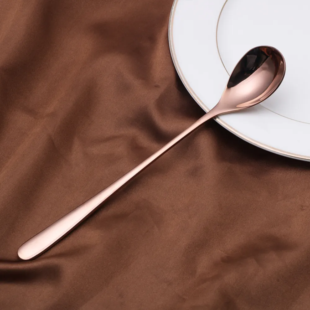 Long-Handled Stainless Steel Serving Spoons