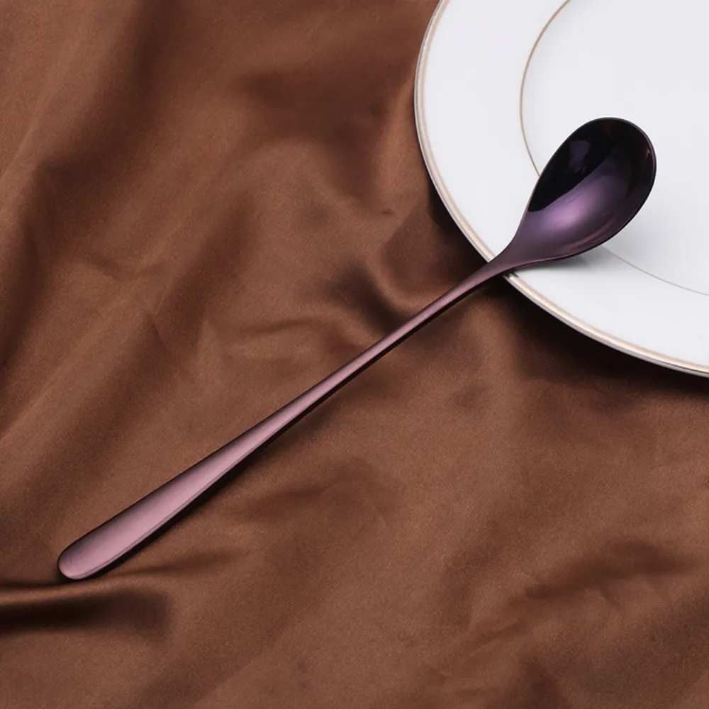 Long-Handled Stainless Steel Serving Spoons