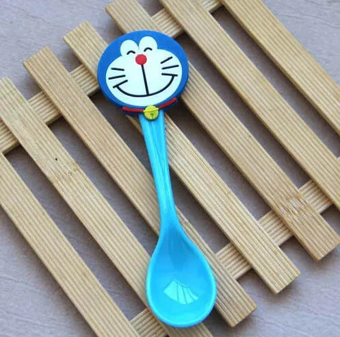 Lovely Cartoon Baby Spoon Kids Tableware Baby Feeding Tools Ice Cream/Coffee Spoon Multicolor 1 Piece