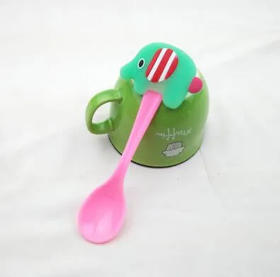 Lovely Cartoon Baby Spoon Kids Tableware Baby Feeding Tools Ice Cream/Coffee Spoon Multicolor 1 Piece