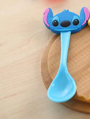 Lovely Cartoon Baby Spoon Kids Tableware Baby Feeding Tools Ice Cream/Coffee Spoon Multicolor 1 Piece