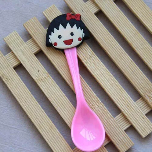 Lovely Cartoon Baby Spoon Kids Tableware Baby Feeding Tools Ice Cream/Coffee Spoon Multicolor 1 Piece