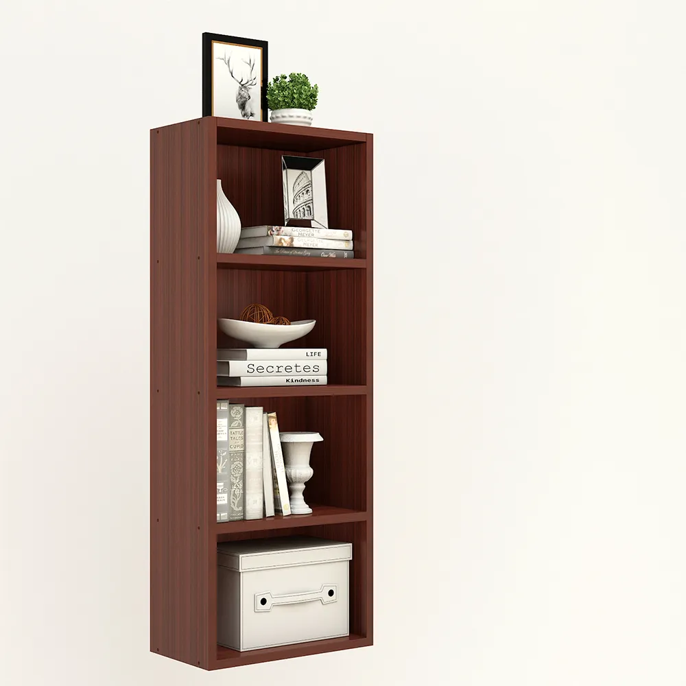 Matrix Bookcase / Home Decor / Storage Shelves / Kids Book Rack (4-Tier, Mahogany)