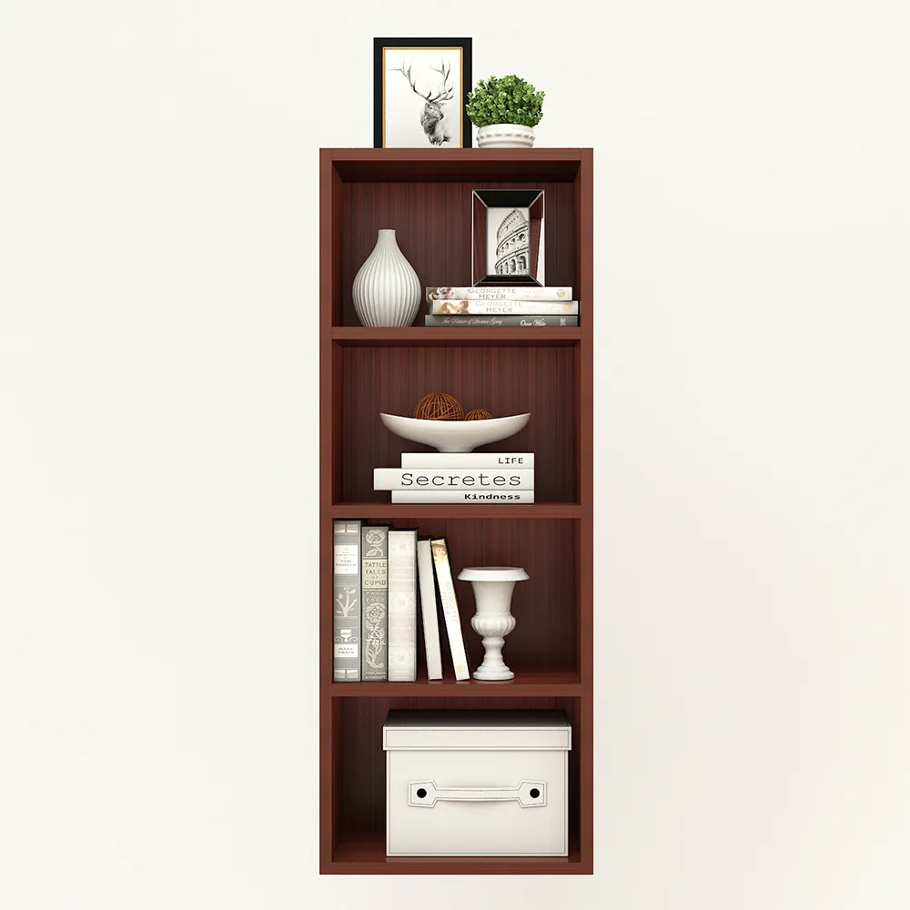 Matrix Bookcase / Home Decor / Storage Shelves / Kids Book Rack (4-Tier, Mahogany)