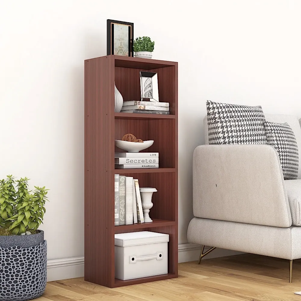 Matrix Bookcase / Home Decor / Storage Shelves / Kids Book Rack (4-Tier, Mahogany)