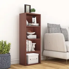 Matrix Bookcase / Home Decor / Storage Shelves / Kids Book Rack (4-Tier, Mahogany)