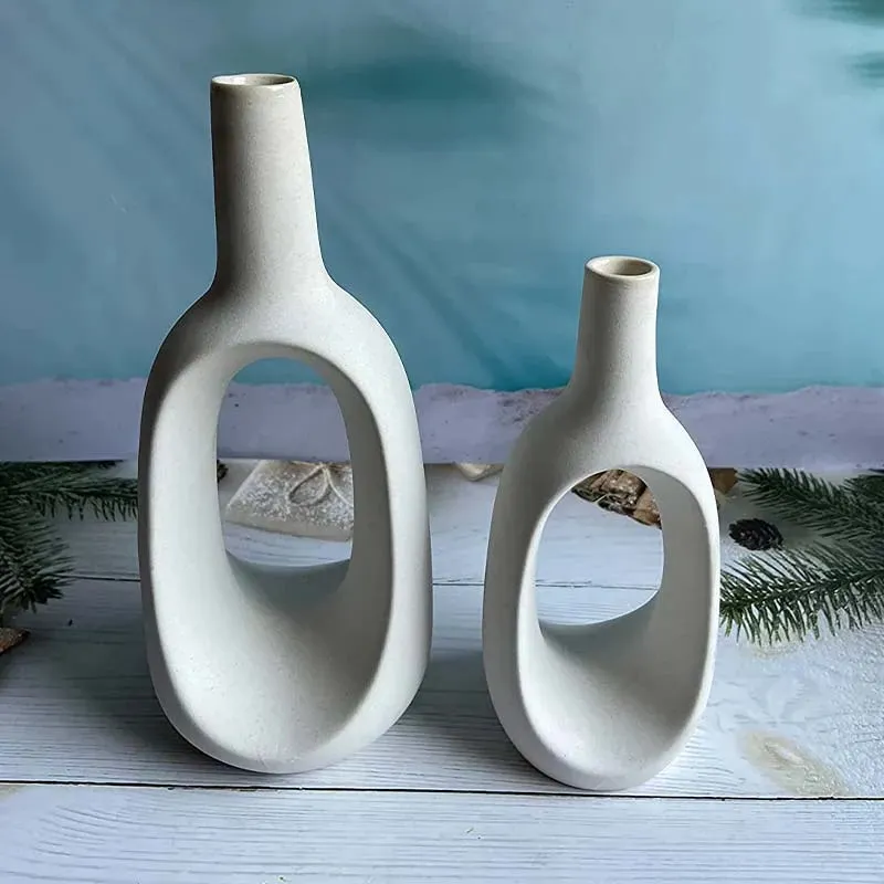 Modern Ceramic Vases Combo  | Set of 2