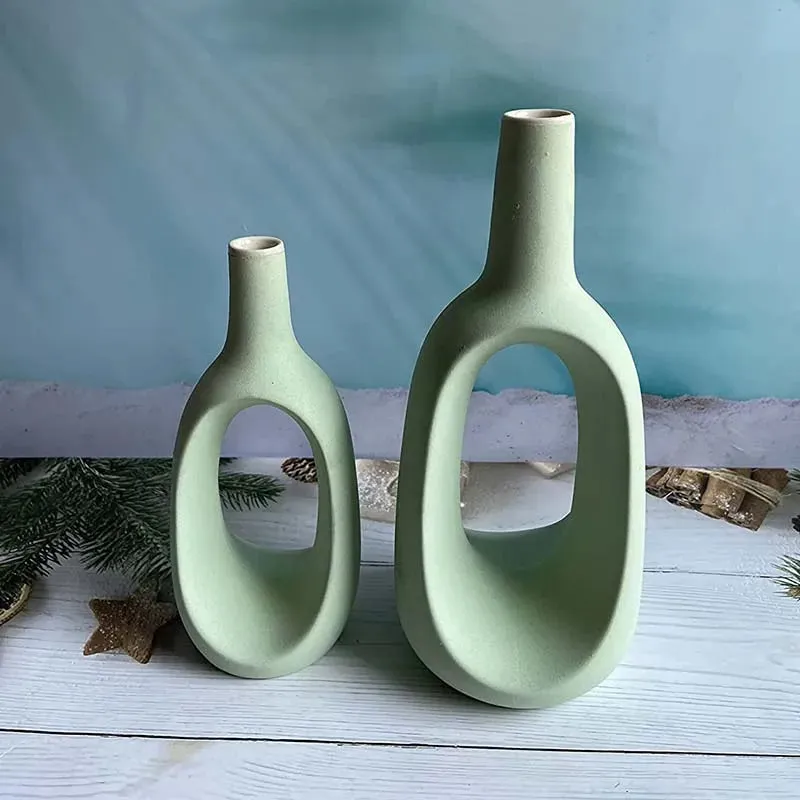 Modern Ceramic Vases Combo  | Set of 2