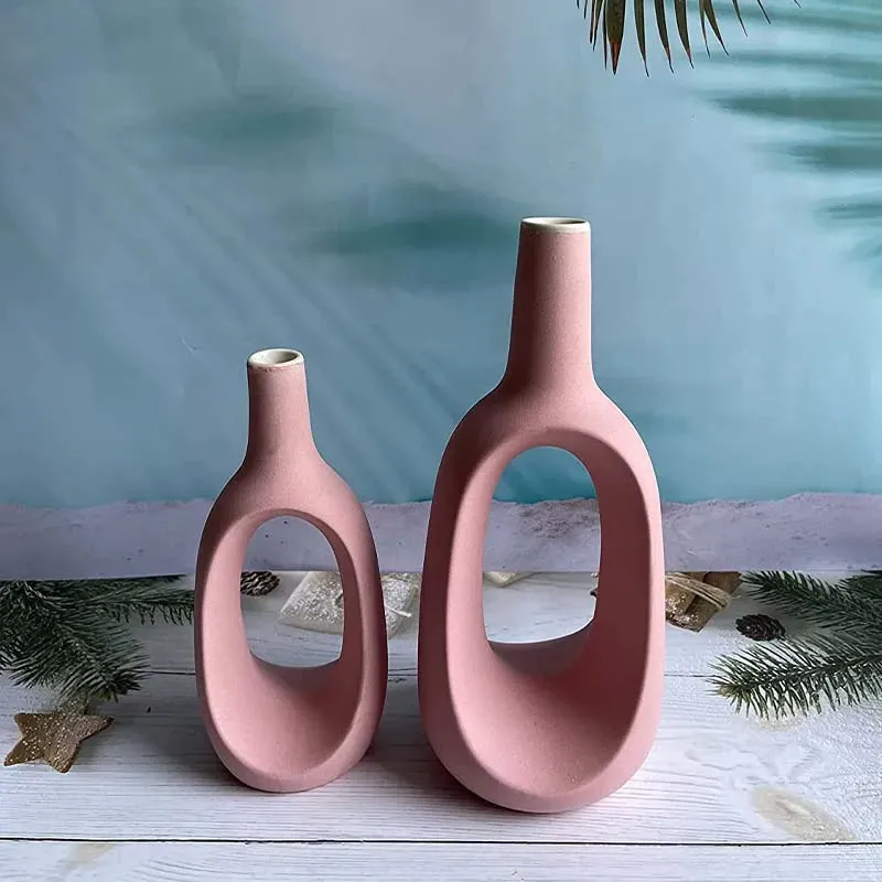 Modern Ceramic Vases Combo  | Set of 2