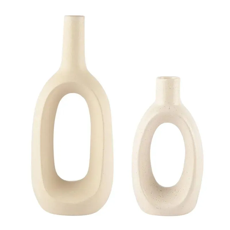 Modern Ceramic Vases Combo  | Set of 2