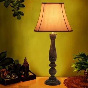 Nihara Nesa Wooden Table Lamp - Off White