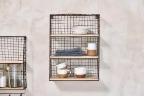 Nkuku Tamba Wall Hung Shelf Rust & Mango Wood