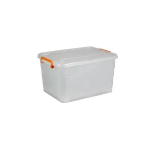 Nu Ware 15L Storage Utility Box Clear with Lock Lid & Wheels