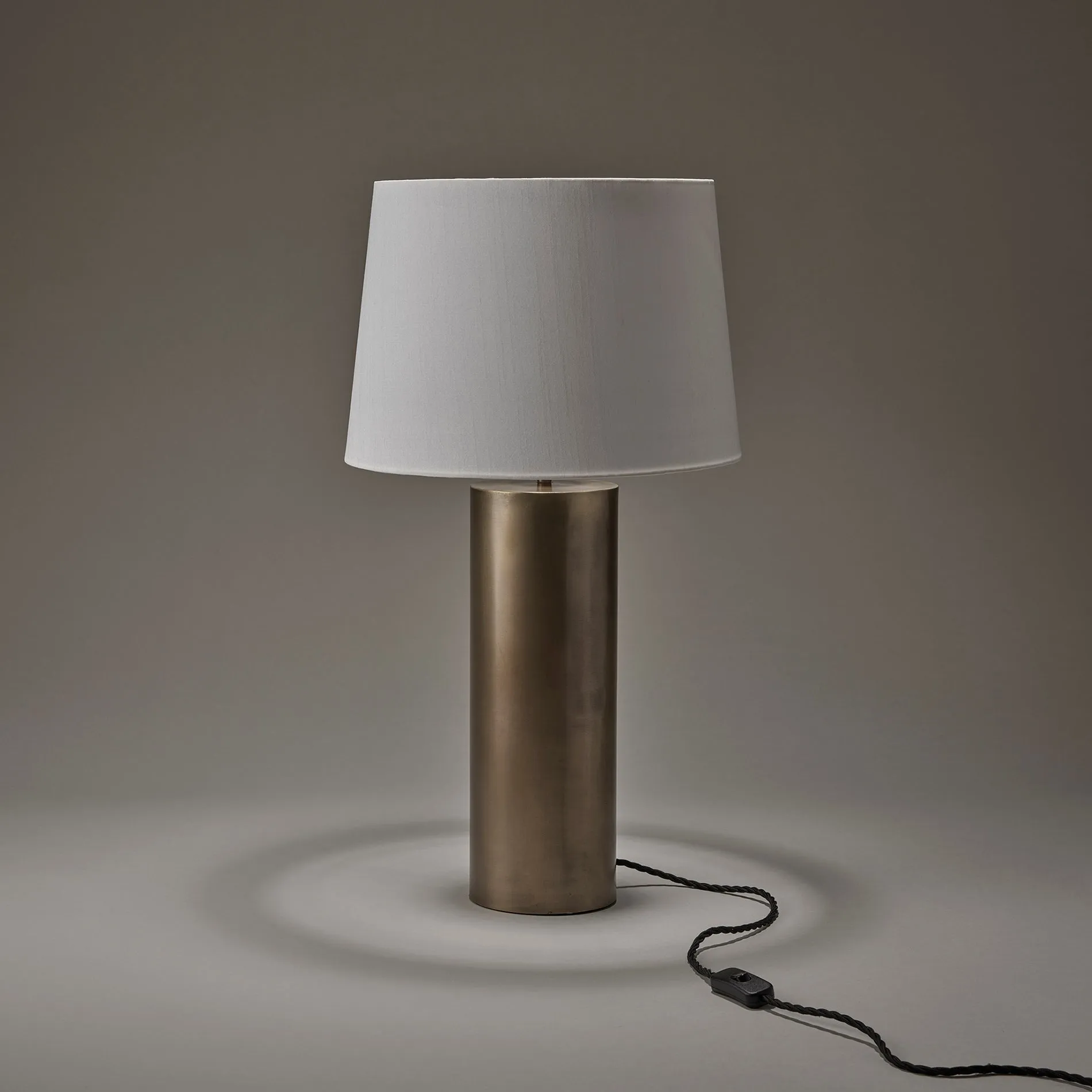 Pillar Cylinder Table Lamp - Brass