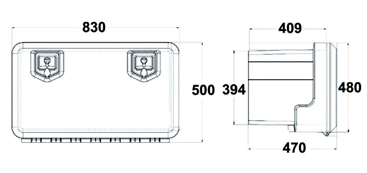 Plastic Tool Box - Double Lock - 119lt