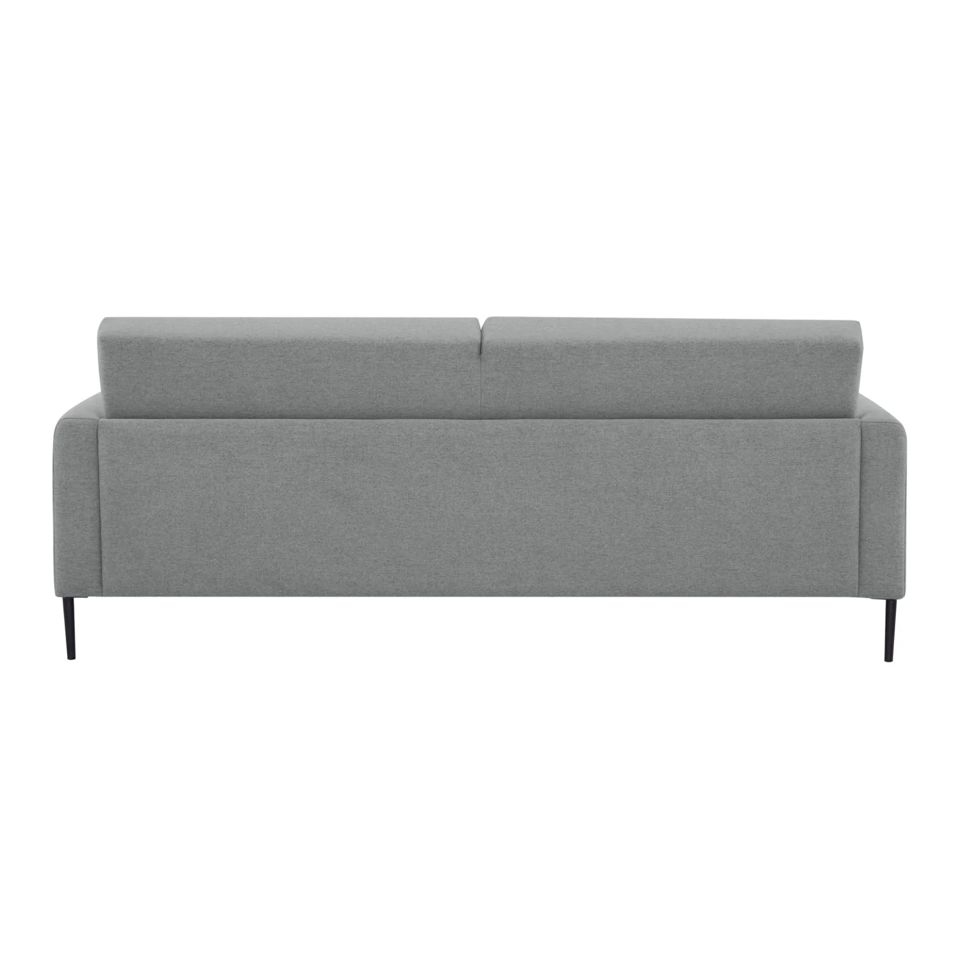 Plush Light Grey 3-Seater Sofa, Scandinavian Style Furniture